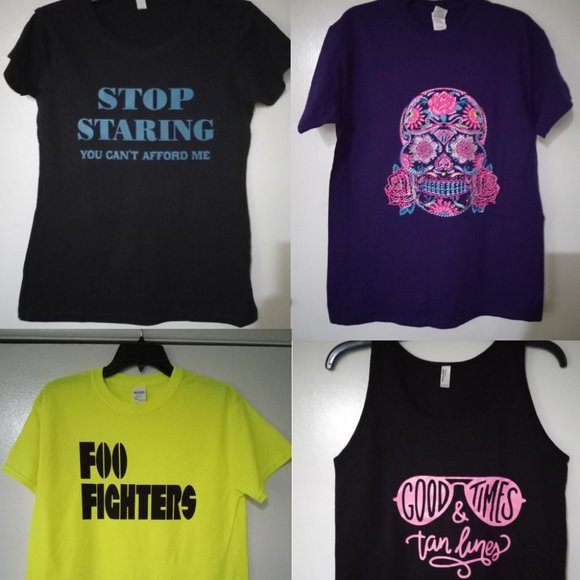 Brand New 4 Piece Set Sealed Women's Graphic Tees Size Medium - Picture 1 of 1